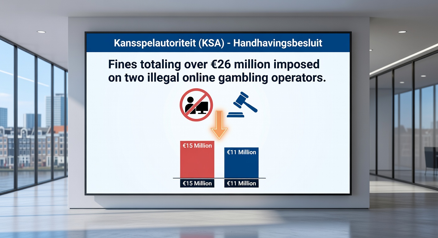 Grafiek met boetebedragen en schattingen van omzet bij KSA-sancties tegen offshore goksites