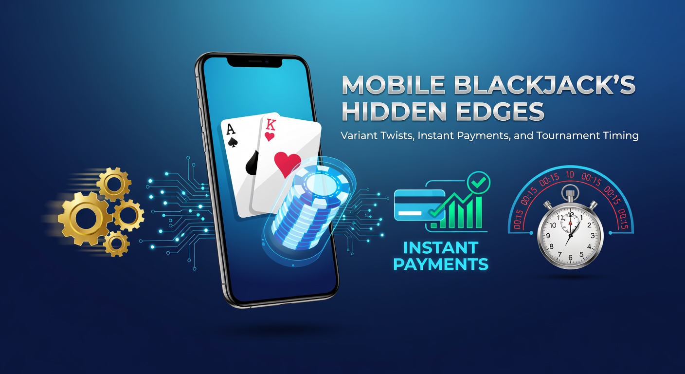 Scherm van een mobiele blackjack-app met dynamische varianten en live dealer opties, zichtbaar op een smartphone