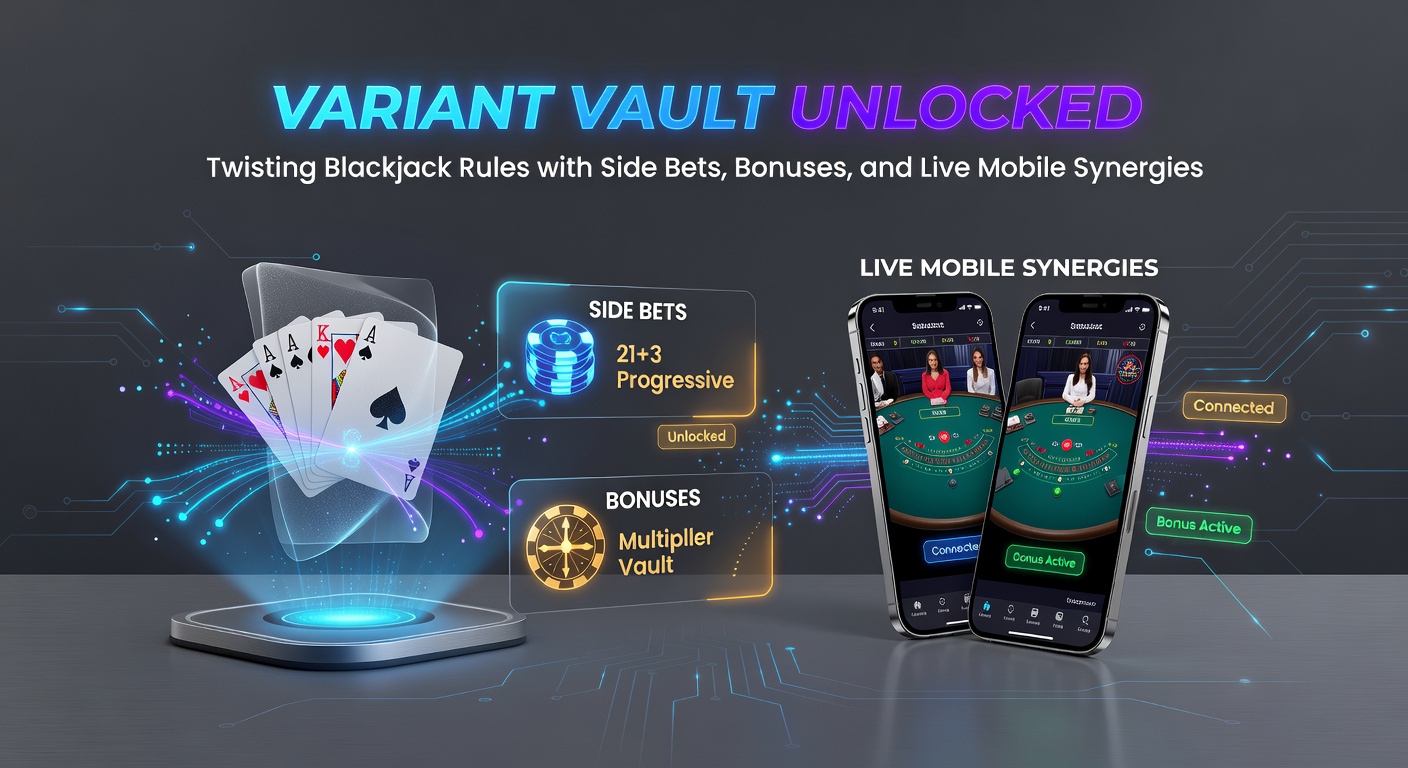 Dynamische weergave van blackjack bonusronde met side bet win en mobiele live stream integratie
